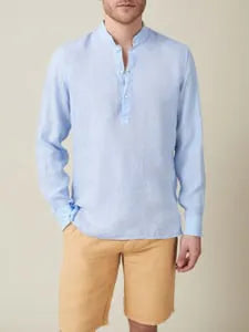 New Men's Linen Long Sleeve Shirt