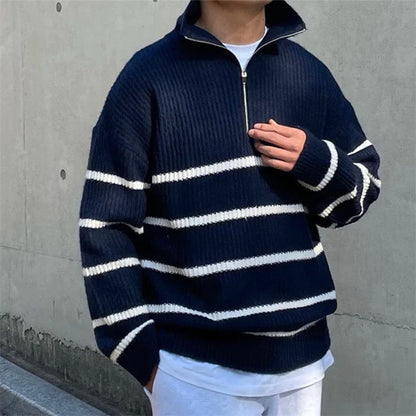 Men's Zip-up Knit Sweater