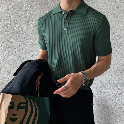 Men's Knitted Polo Shirt