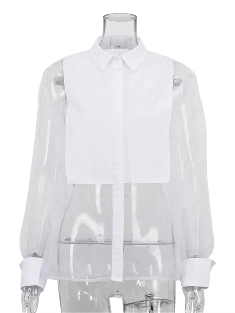 Lapel Cropped Shirt