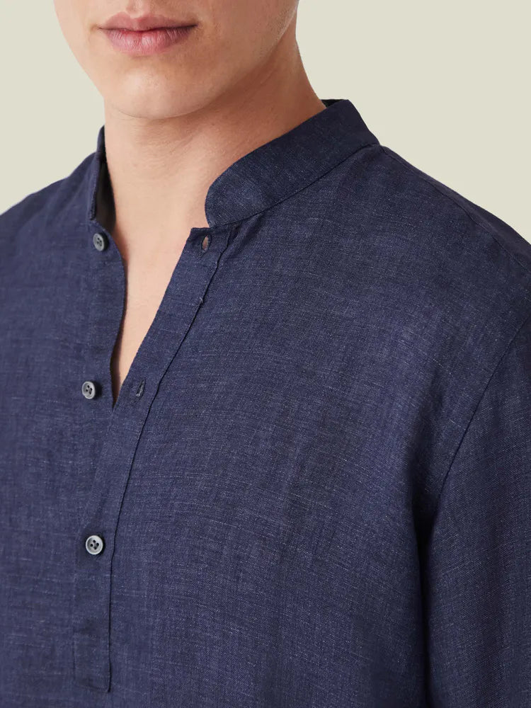 New Men's Linen Long Sleeve Shirt