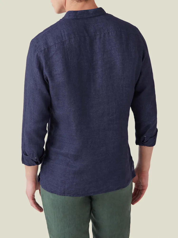 New Men's Linen Long Sleeve Shirt